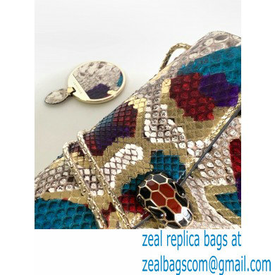 Bvlgari Serpenti Forever Crossbody Bag 27cm Karung Leather Snake Gold 2021
