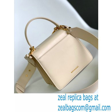 Bvlgari Serpenti Forever Top Handle Crossbody Bag 18cm with Detachable Shoulder Strap Creamy 2021 - Click Image to Close