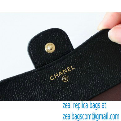 Chanel Classic Small Flap Wallet AP0231 in Original Grained Calfskin Black/Silver