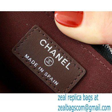Chanel Classic Zipped Coin Purse AP0216 in Original Grained Calfskin Black/Silver