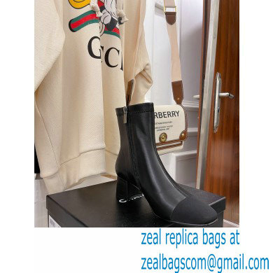 Chanel Heel 5cm Ankle Boots Lambskin/Grosgrain Black 2021