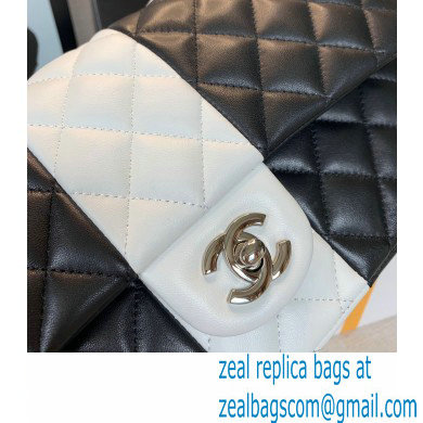 Chanel Lambskin Medium Classic Flap Bag Black/White 2021