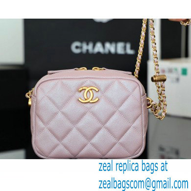 Chanel Pearl Calfskin Camera Bag AS2856 in Original Quality Pink 2021