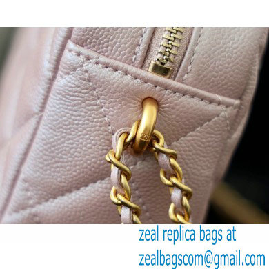 Chanel Pearl Calfskin Camera Bag AS2856 in Original Quality Pink 2021