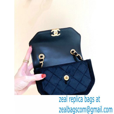 Chanel Velvet Mini Flap Bag AS2597 in Original Quality Black 2021