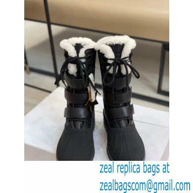 Dior Calfskin and Lambskin Wool Ankle Boots Black 2021