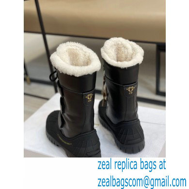 Dior Calfskin and Lambskin Wool Ankle Boots Black 2021