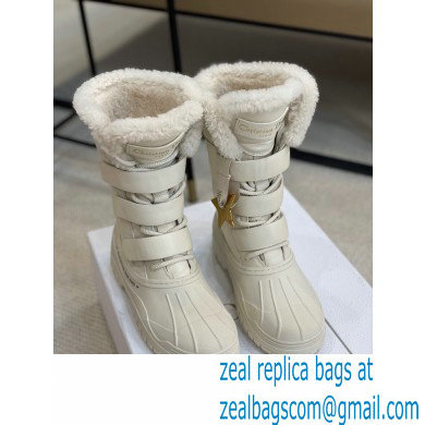 Dior Calfskin and Lambskin Wool Ankle Boots White 2021 - Click Image to Close