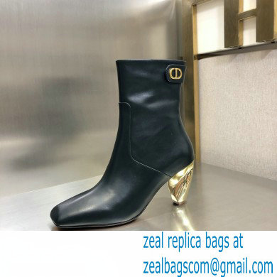 Dior Heel 9cm Calfskin Rhodes Ankle Boots Black 2021