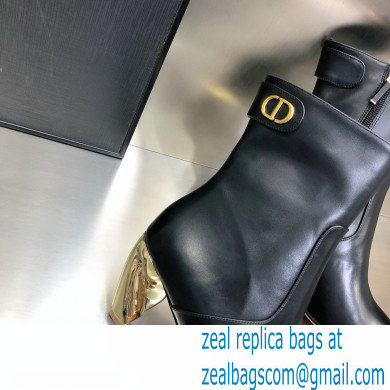 Dior Heel 9cm Calfskin Rhodes Ankle Boots Black 2021