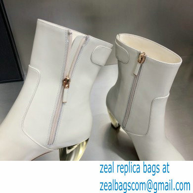 Dior Heel 9cm Calfskin Rhodes Ankle Boots White 2021 - Click Image to Close