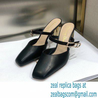 Dior Heel 9cm Calfskin Rhodes Mules Black 2021