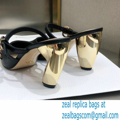 Dior Heel 9cm Calfskin Rhodes Mules Black 2021