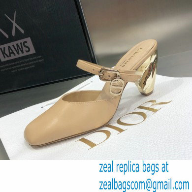 Dior Heel 9cm Calfskin Rhodes Mules Nude 2021