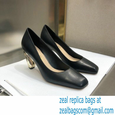 Dior Heel 9cm Calfskin Rhodes Pumps Black 2021 - Click Image to Close