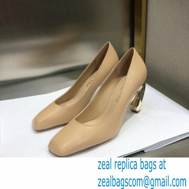 Dior Heel 9cm Calfskin Rhodes Pumps Nude 2021