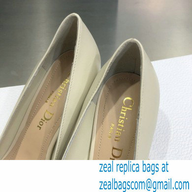 Dior Heel 9cm Calfskin Rhodes Pumps White 2021 - Click Image to Close