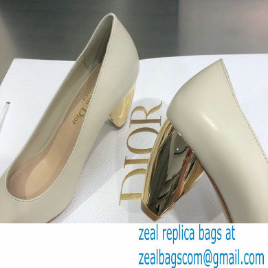 Dior Heel 9cm Calfskin Rhodes Pumps White 2021