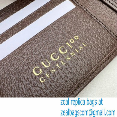 Gucci 100 Wallet 676238 Brown Leather 2021 - Click Image to Close