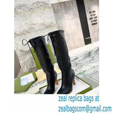 Gucci 8.5cm heel leather Boots black