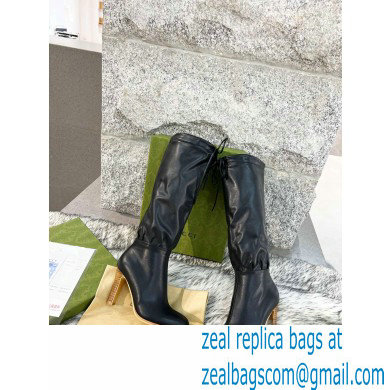 Gucci 8.5cm heel leather Boots black