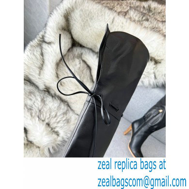Gucci 8.5cm heel leather long Boots black