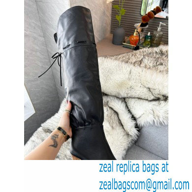 Gucci 8.5cm heel leather long Boots black