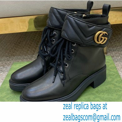 Gucci Ankle Boots Black with Double G 670397 2021 - Click Image to Close