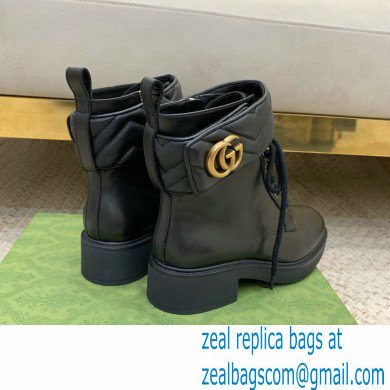 Gucci Ankle Boots Black with Double G 670397 2021 - Click Image to Close