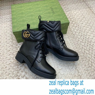 Gucci Ankle Boots Black with Double G 670397 2021