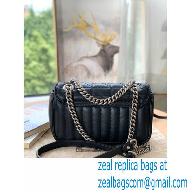 Gucci Aria Collection GG Marmont Mini Shoulder Bag 446744 Black 2021