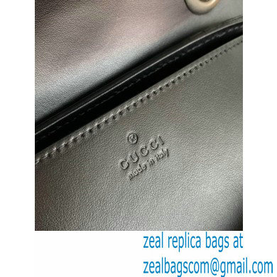 Gucci Aria Collection GG Marmont Mini Shoulder Bag 446744 Black 2021 - Click Image to Close