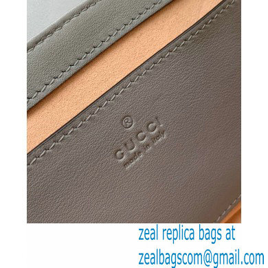 Gucci Aria Collection GG Marmont Mini Shoulder Bag 446744 Grey 2021