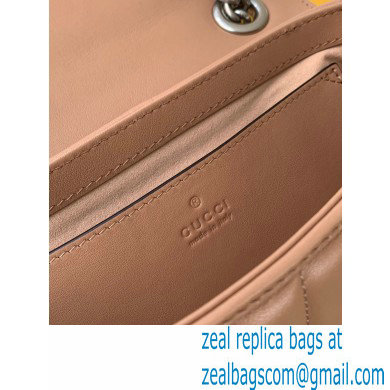 Gucci Aria Collection GG Marmont Mini Shoulder Bag 446744 Rose Beige 2021 - Click Image to Close