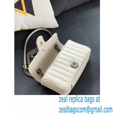 Gucci Aria Collection GG Marmont Mini Shoulder Bag 446744 White 2021