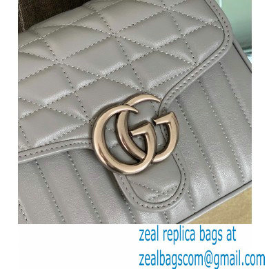 Gucci Aria Collection GG Marmont Mini Top Handle Bag 583571 Grey 2021