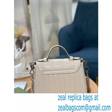 Gucci Aria Collection GG Marmont Mini Top Handle Bag 583571 White 2021 - Click Image to Close