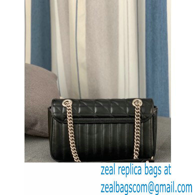 Gucci Aria Collection GG Marmont Small Shoulder Bag 443497 Black 2021 - Click Image to Close