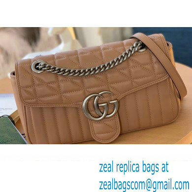 Gucci Aria Collection GG Marmont Small Shoulder Bag 443497 Rose Beige 2021