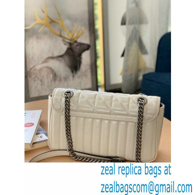 Gucci Aria Collection GG Marmont Small Shoulder Bag 443497 White 2021