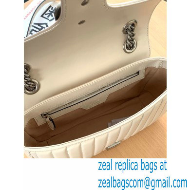 Gucci Aria Collection GG Marmont Small Shoulder Bag 443497 White 2021