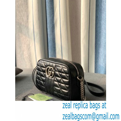 Gucci Aria Collection GG Marmont Small Shoulder Bag 447632 Black 2021