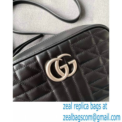 Gucci Aria Collection GG Marmont Small Shoulder Bag 447632 Black 2021