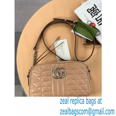 Gucci Aria Collection GG Marmont Small Shoulder Bag 447632 Rose Beige 2021
