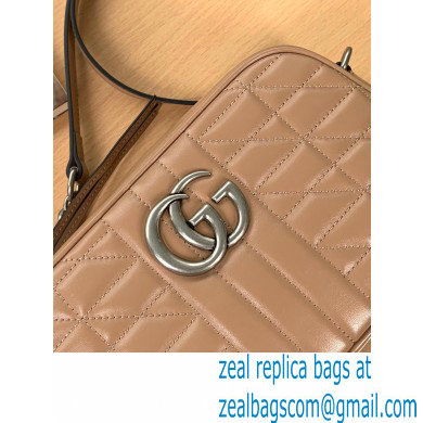 Gucci Aria Collection GG Marmont Small Shoulder Bag 447632 Rose Beige 2021