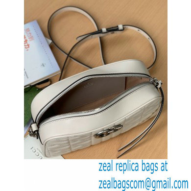 Gucci Aria Collection GG Marmont Small Shoulder Bag 447632 White 2021