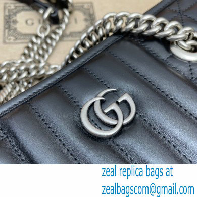 Gucci Aria Collection GG Marmont Small Tote Bag 681483 Black 2021