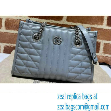Gucci Aria Collection GG Marmont Small Tote Bag 681483 Grey 2021
