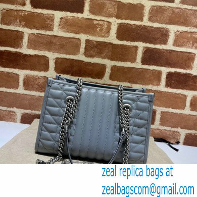 Gucci Aria Collection GG Marmont Small Tote Bag 681483 Grey 2021