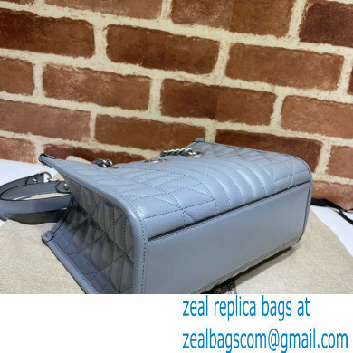 Gucci Aria Collection GG Marmont Small Tote Bag 681483 Grey 2021